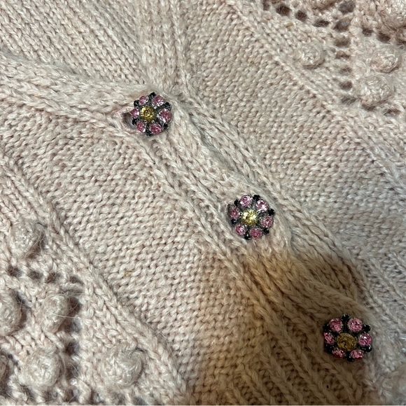 Zara cardigan chunky Pink Cardigan wool alpaca blend small - Picture 13 of 15